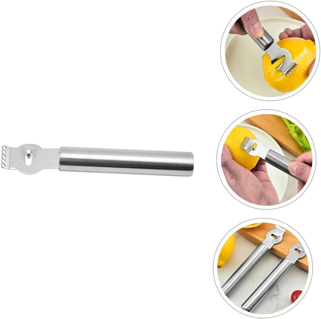 Stainless Steel Lemon Zester Grater and Peeler 3Pcs Kitchen Tool