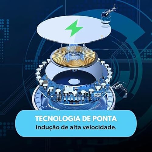 Kit Carregador Magnético Indução + Fonte USBC 30W Compatível iPhone XR 11 12 13 14 15 Pro Max Plus