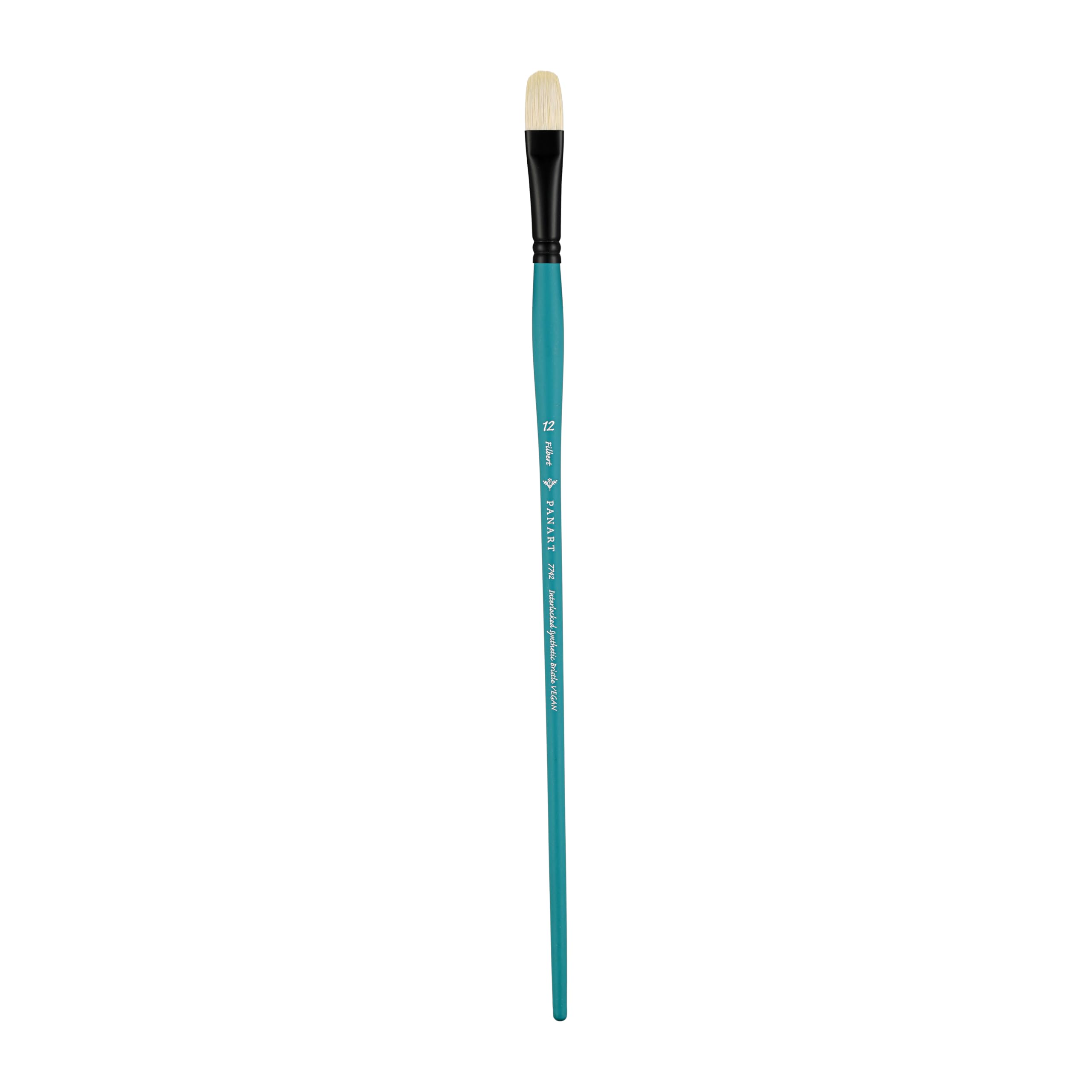 Pan Art Bristle Filbert No. 12 – Detail & Wash Brush for Oil Paints – Premium Brush for Artists Paintbrush for Fine Art, Craft & Illustration – 1 Unit