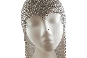 Anodized Aluminum Chainmail Coif - Knight Headpiece