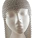 Mdhel aluminum chainmail coif aluminum butted chainmail hood anodized chainmail head scarf (large) large chainmail coif medieval coif knight coif anodized aluminum coif