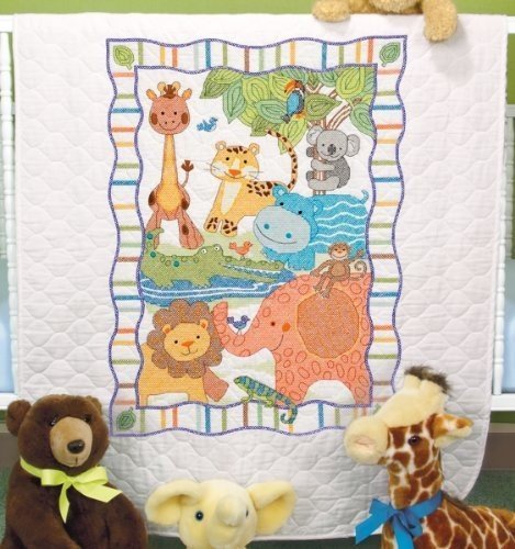 Point de croix imprimé Zoo pour couverture de bébé créative - 4