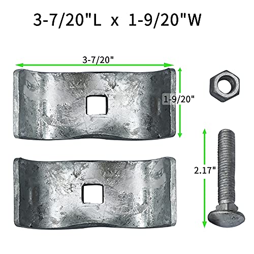 HITTITE 8 Set Dog Kennel Panel Clamps, Chain Link Fence Panel Clamps for Round Pipe Panel Frame Size is 1-3/8\"/32mm Diameter, Saddle Clamps for Dog Kennels&Dog Runs or Temporary Chain Link Fence.
