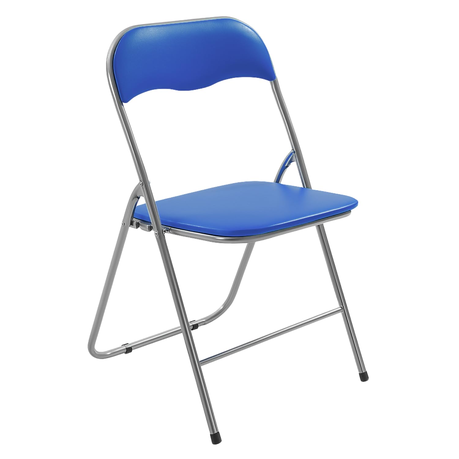 VIRSUS Sedia pieghevole colore BLU 344, misura aperta 44x48x78 cm, sedie salvaspazio, seduta in PVC Imbottita, piedi antiscivolo, per giardino, cucina, ufficio, campeggio (1)