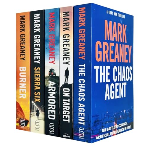 Mark Greaney 5 Books Collection Set (The Chaos Agent, On Target, Armored, Sierra Six & Burner)
