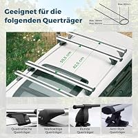 COSTWAY 480L Dachbox Auto, Dachkoffer abschließbar mit Zentralverriegelung, Schlüsseln & Gurten, Gepäckbox wasserdicht, Dachgepäckträger XXL für Autos, Vans, SUVs, Schwarz – Ansicht 5