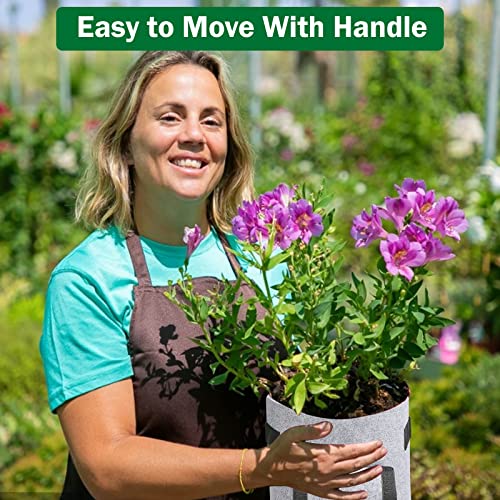 Potato Grow Bags With Flap 10 Gallon, 4 Pack Plant Grow Bag Thickened Nonwoven Aeration Container With Sturdy Handles,Garden Pots Vegetable Grow Bags For Growing Potatoes ,Tomato, Strawberry (Grey) #TOP4