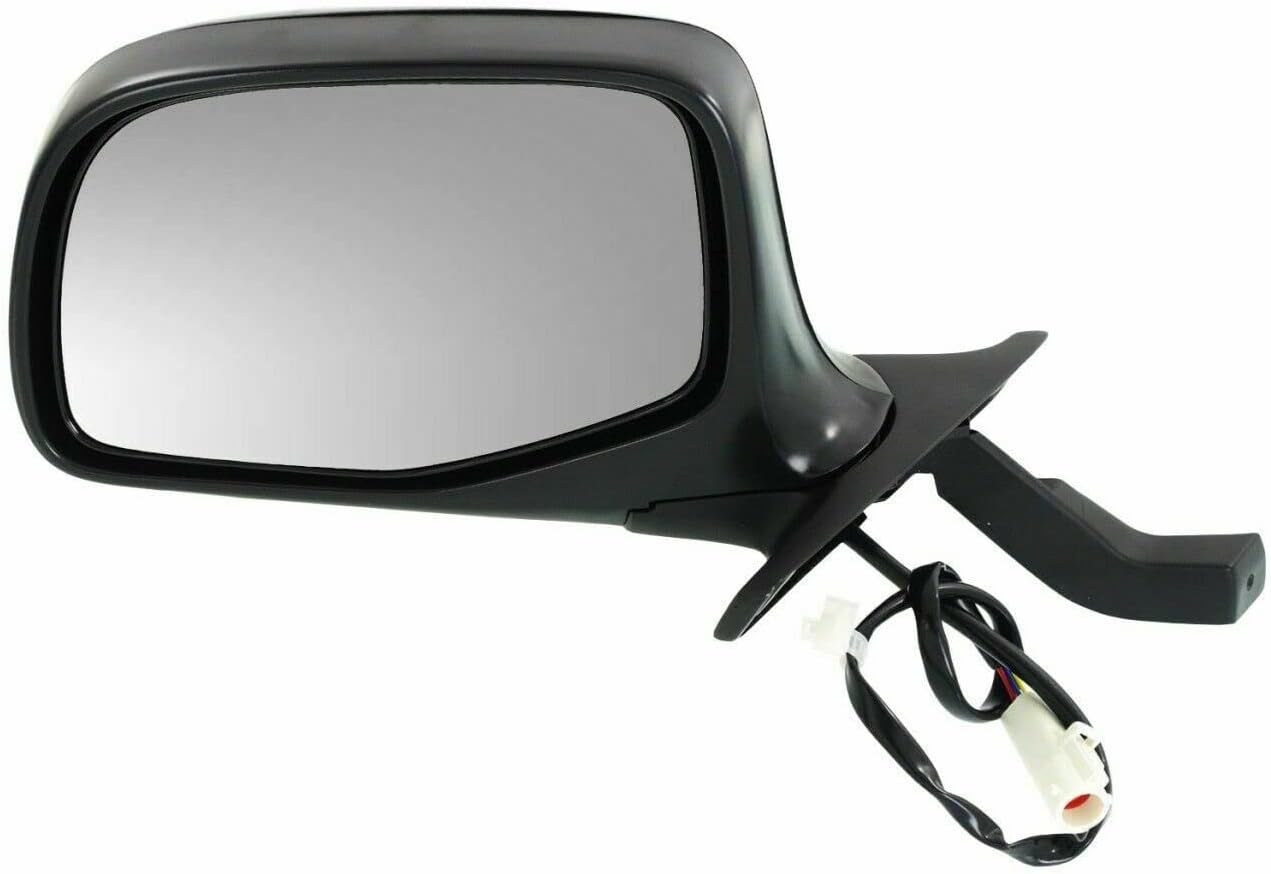New Front Left Driver Side Power Mirror Manual Folding Non-Heated Chrome For 1992-1996 Ford F-150 / Bronco / 1992-1997 F-250 F-350 F53 F59 Direct Replacement F5TZ17683BA