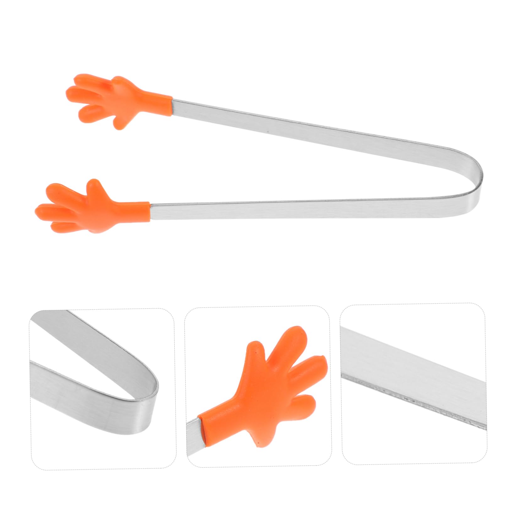 PRETYZOOM Sleeve Food Tong Food Grade Stainless Steel Sugar Cube Tongs for Ice Candy Appetizers Non Slip Grip Versatile Kitchen Tool Convenient Serving