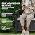 EconoHome 3 Seat Outdoor Storage Bench with Rain Cover - 90 Gallon Capacity - Weatherproof Resin Bench for Patio, Porch, Garden, Yard, Pool Area - Furniture for Pool Accessories, Gardening Tools