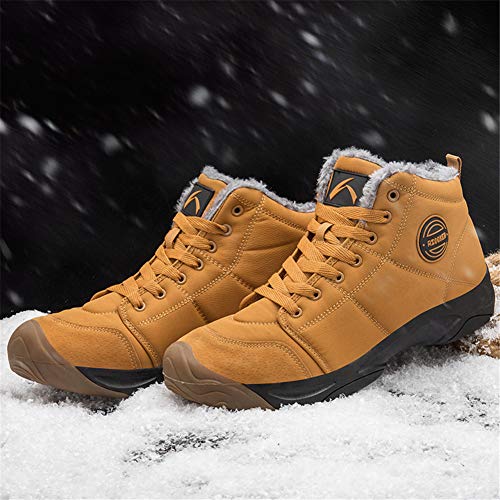 Image of UPSOLO Mens Winter Trekking Backpacking Snow Boots Water Resistant Shoes Anti-Slip Fully Fur Lined Casual Lightweight Hiking Boot