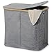 Produktbild KESPER | Wäschesammler, Material: Polyester, Bambus, Maße: B: 54,5 x T: 33 x H: 50 cm, Farbe: Grau | 19598