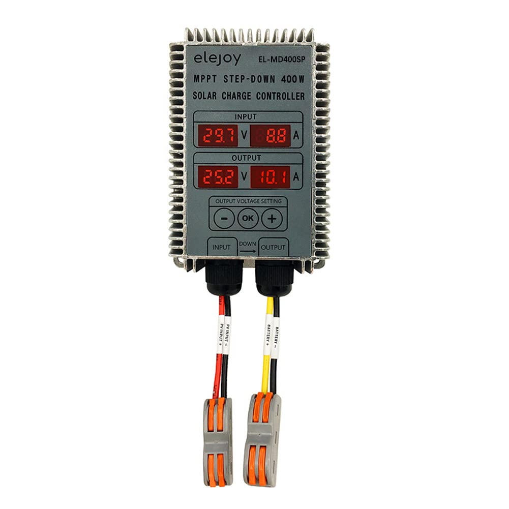 200W/300W/400W (Optional) MPPT Step-Down Real-time Tracking Solar Battery Recharging Controller LED Display 10~30V Output Voltage Adjustable Dustproof Waterproof-image-45