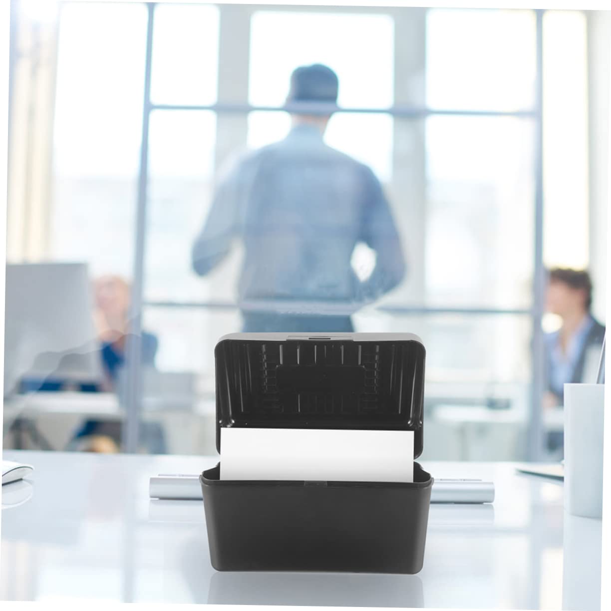 MAGICLULU 6stücke Kartenbox Für Visitenkarten Praktischer Aufbewahrungsbehälter Für Büro Tisch Und Zuhause Mit Starkem Deckel Großes Fassungsvermögen