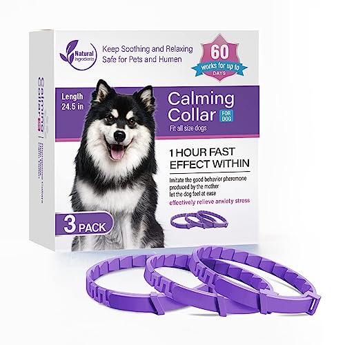 Image of Dog Calming Pheromone Collar Set of 3,Relieves Anxiety,Keeps Dog Quiet,Foldable Collar