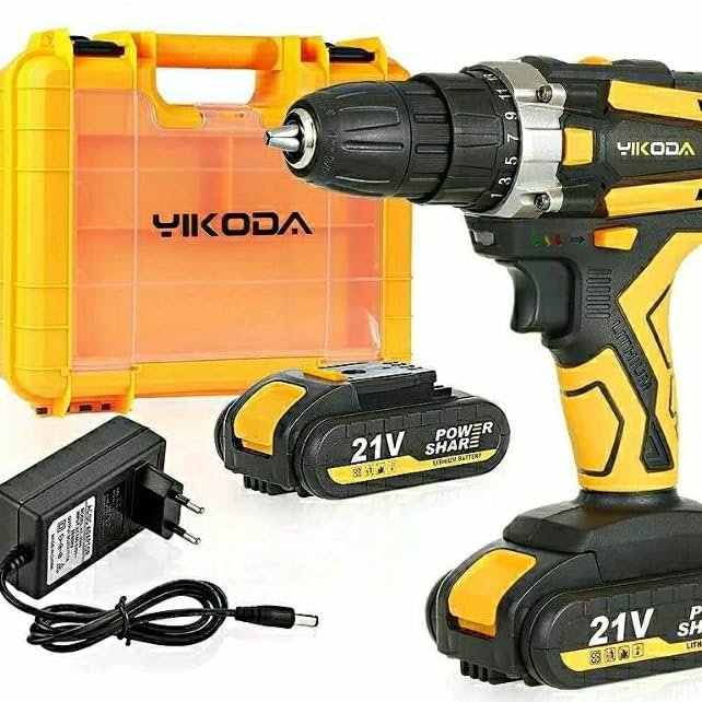 Elétrica furadeira Yikoda, sem fio, chave de fenda multifunções
