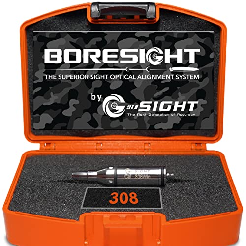 GSight .308 Red Laser Bore Sight Kit for Hunting Rifle Scopes, Pistols and Hanguns | Superior Accuracy | 100% Guarantee (308)