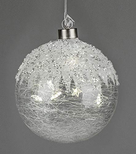 Formano LED Deko-Kugel Frosty Gold 30cm - Mit Timer Für Winter & Weihnachten