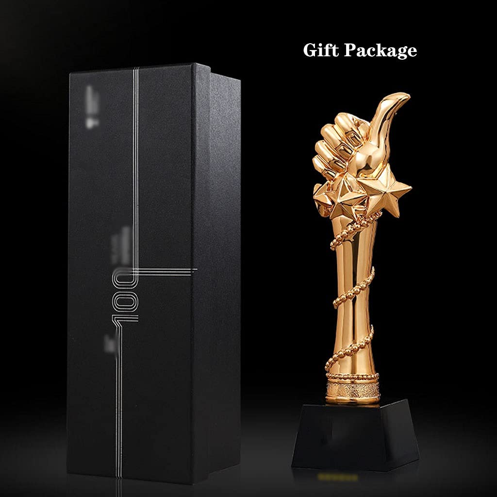 medallas y premios Resina Pulgares Premiar empleados destacados de la Empresa Juegos Adornos de Regalo conmemorativos Paquete de Regalo