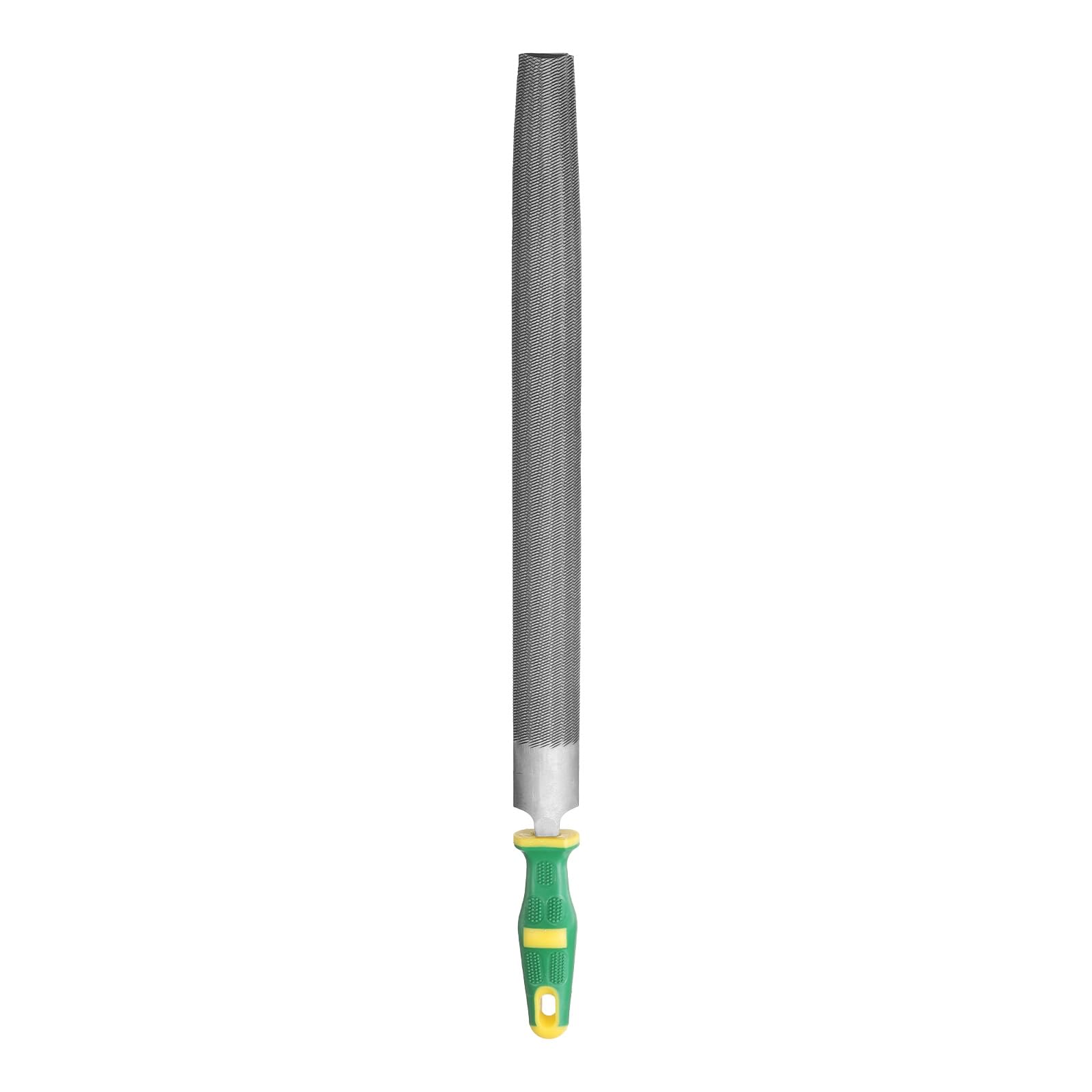 HARFINGTON 40,6 cm halbrunde mittlere Schnittfeile, doppelte Zähne, mittlere Metallfeile, Hartstahl T12 mit PP-Griff für Metall, Holz, Werkzeugschärfer, Grau
