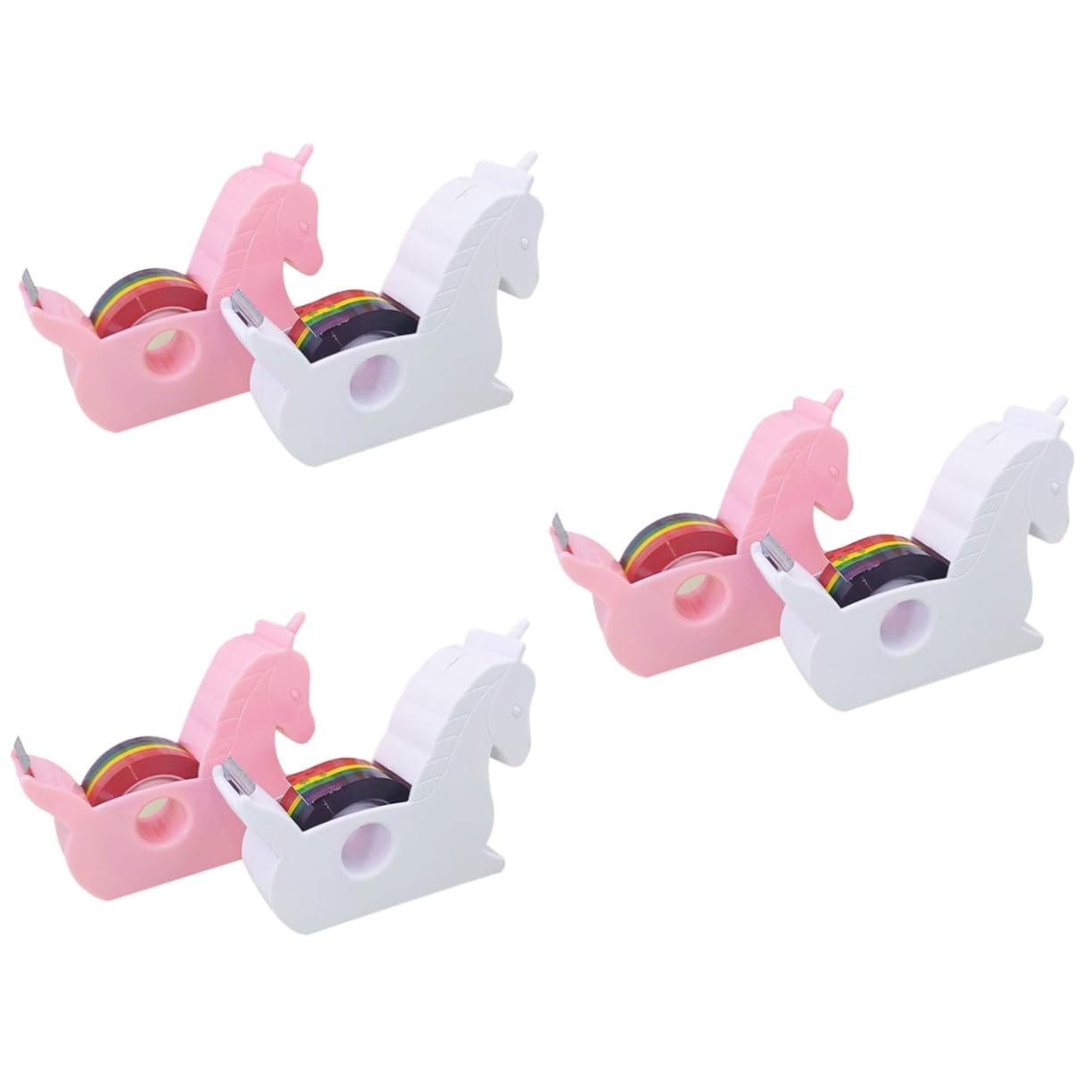 Gadpiparty 3 Set Dispenser Per Nastro Adesivo Tavolo Compatto E Leggero Taglierina Per Nastro Adesivo Per Ufficio E Casa Colore Casuale 2 Pezzi * 3