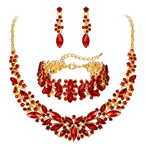 Clearine Parure Bijoux Femme Halloween Toile d'Araignée Gothique Tête de Mort Cristal Collier et Boucles d'Oreilles Vert Ton Noir Cover