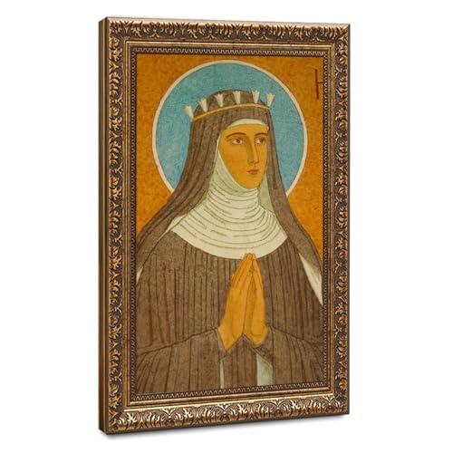 Impression portrait Hildegarde de Bingen toile murale 30x45 cm