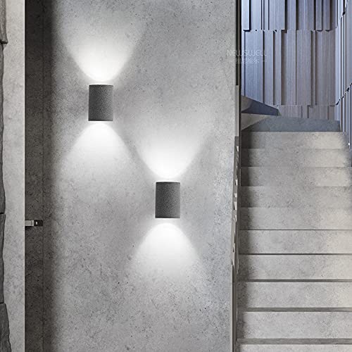 Appliques murales d'intérieur extérieur LED design industriel ciment - 5