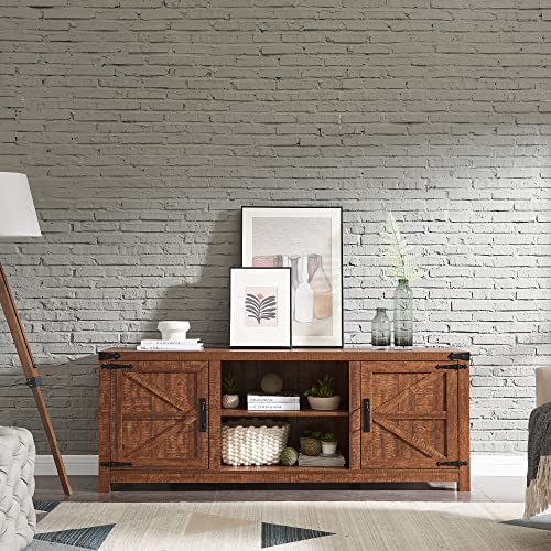 T4treamfarmhousetvstandfortvsupto75incheswoodbarndoormediatelevisionconsoletablewithstoragecabinetseasyassemblymodernentertainmentcenterforlivingroomreclaimedbarnwood Urban Country Home Decor T4tream farmhouse tv stand for tvs up to 75 inches wood barn door media television console table with storage cabinets easy assembly modern entertainment center for living room reclaimed barnwood urban country home decor