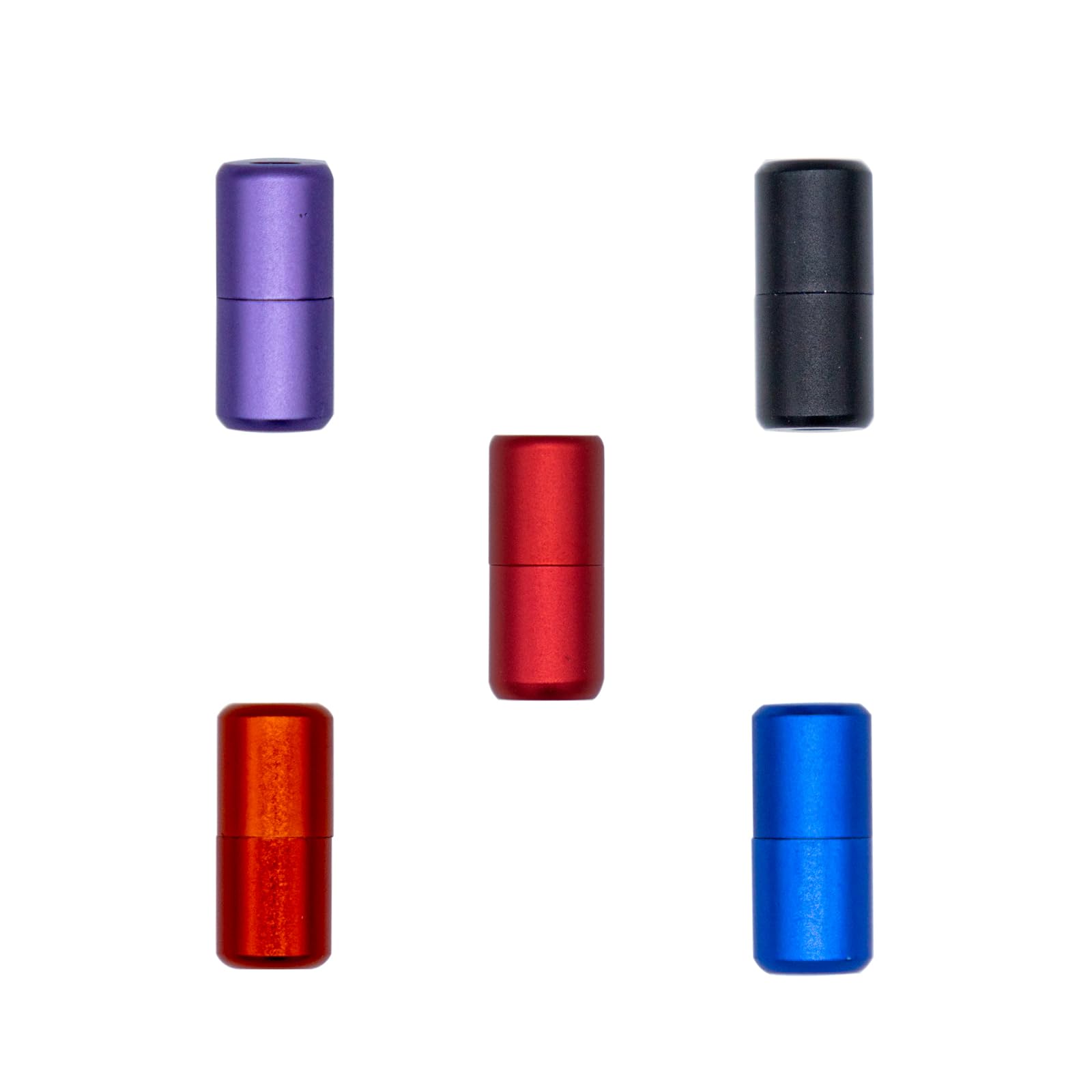 Tutuxio 40pcs Shoelace Locks Buckle, 5 Color No Tie Aluminum Connector Capsule Lock Buckles Shoe Lace Tip Ends Turnbuckle for Sneaker Hiking Boots