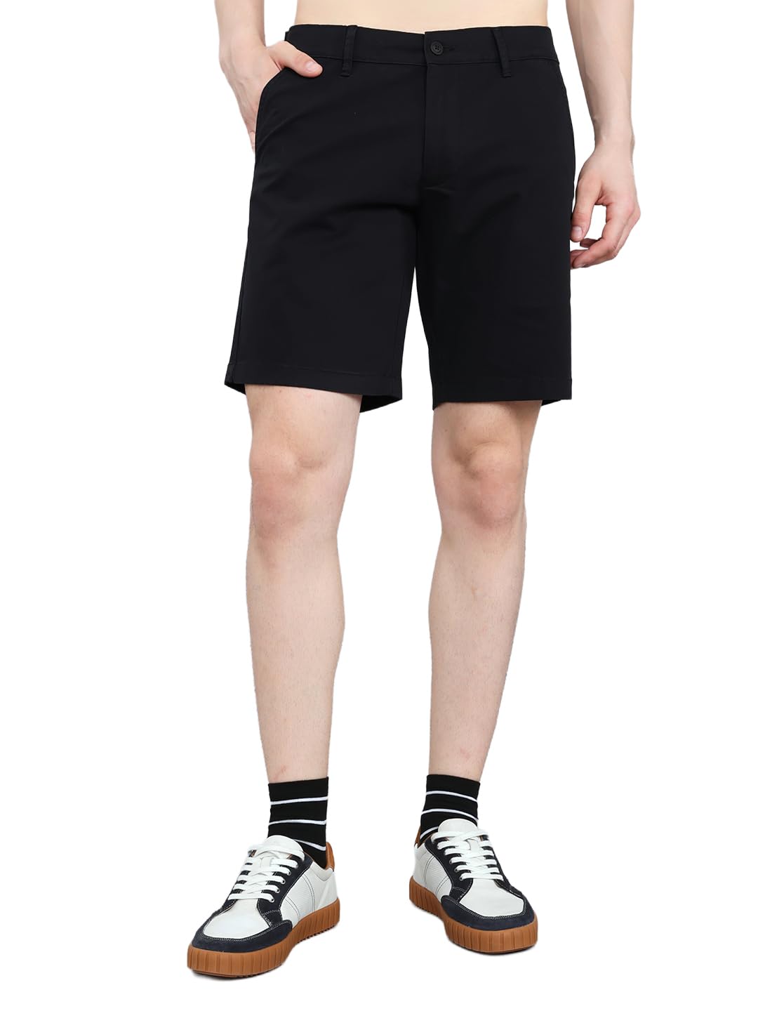Men Regular Fit Solid Short|Mid Rise, Drawstring Waist & Side Pockets | Casual Short for Men (Pack of 1)-image-19