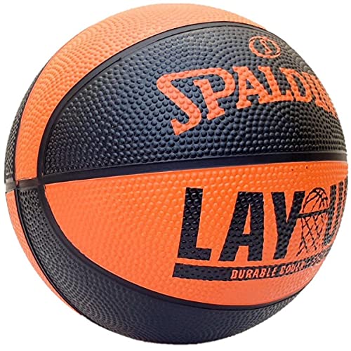 Mini Bola Baby Basquete Spalding Lay-Up, Laranja e preto, tamanho 3 Baby basquete
