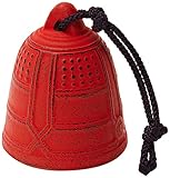Hecho en Japón. Tierra Zen Iwachu MM27025WR Campana de Feng Shui Furin Roja 5,5 cm, Hierro Fundido de Japón