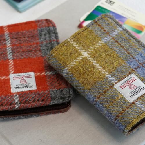 Harris Tweed Leather Passport Holder for Travel, Slim & Lightweight Passport Cover with Vaccine Card Slot, RFID Blocking, Ideal for Women and Men (No.873)2