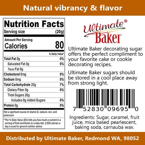 image for Ultimate Baker Copper Decorating Sugar - Kosher Certified Natural Larg