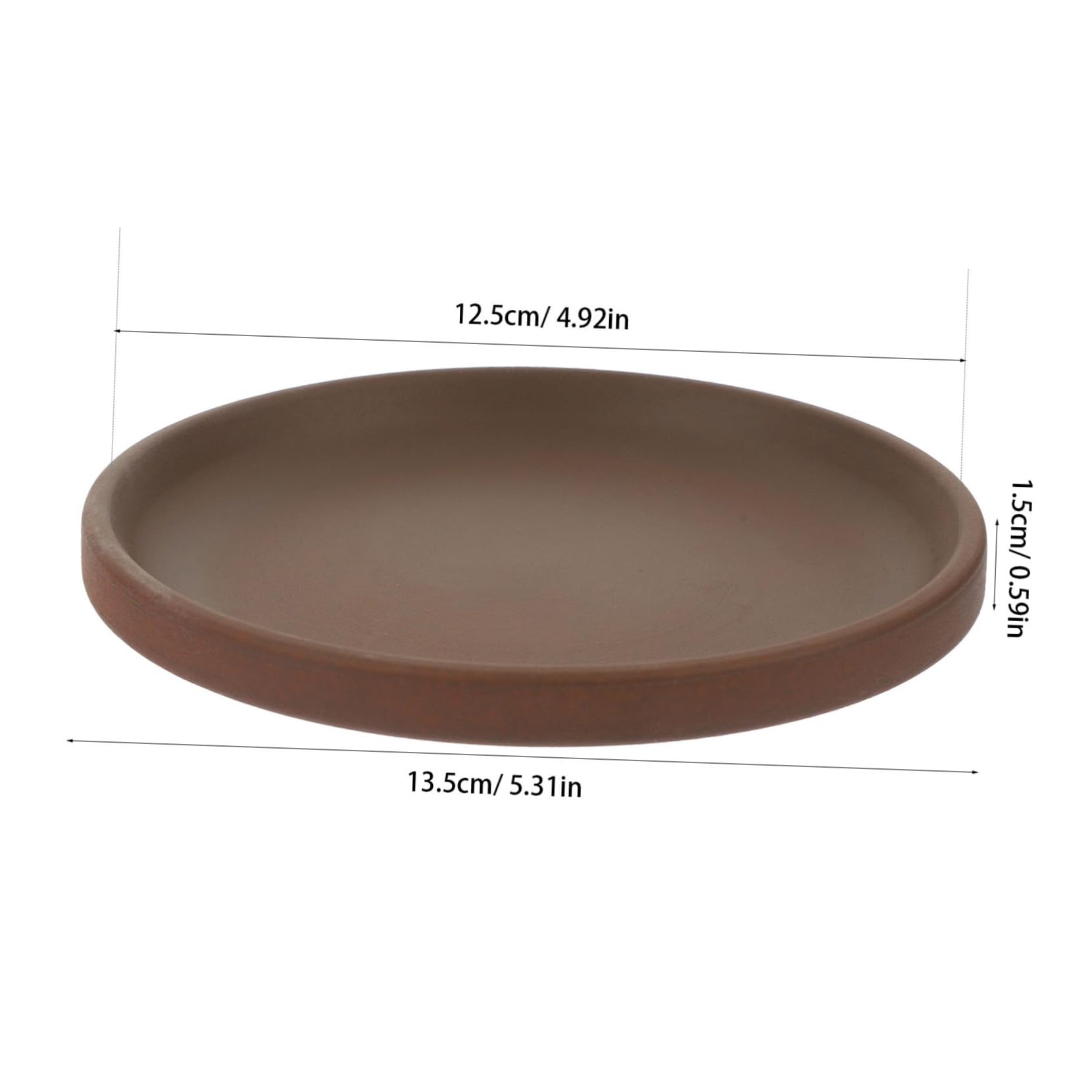 Toddmomy Purple Clay Flower Pot Tray Saucers Plant Flower Pot Drip Tray Round Tray Container Drain Trays Indoor Garden Pot Saucer Large Ceramic Pot Saucer Flowerpot Drip Tray Brown Ceramics