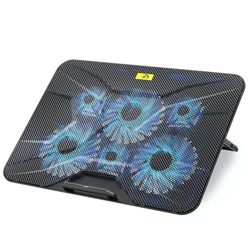 Base para laptop con 6 ventiladores y 7 niveles ajustables miniatura 1