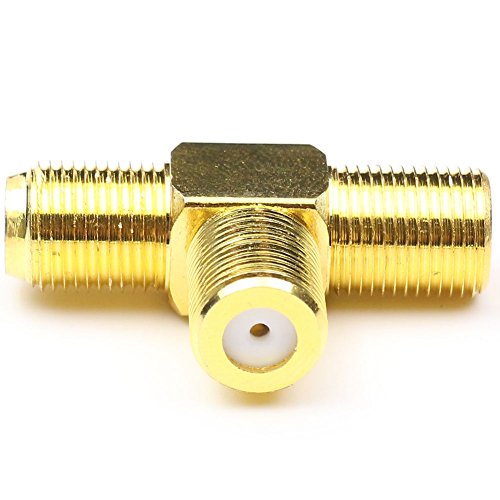 Anhan F Type Female Splitter F Female To Female Connectors 3 Way F Type Female Satellite Tv Signal Splitter Rf Coax Coaxial Cable Adapters For Tv Video Antenna 2Packs #TOP3