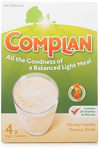 SIX PACKS of Complan Vanilla 4 x 55g Sachets by Complan