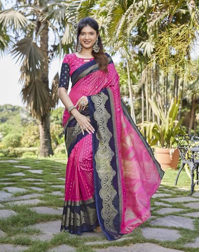 Image of Yashika Women's Banarasi Kanjivaram Art Silk Saree|Sarees for Women Ethnic Wear