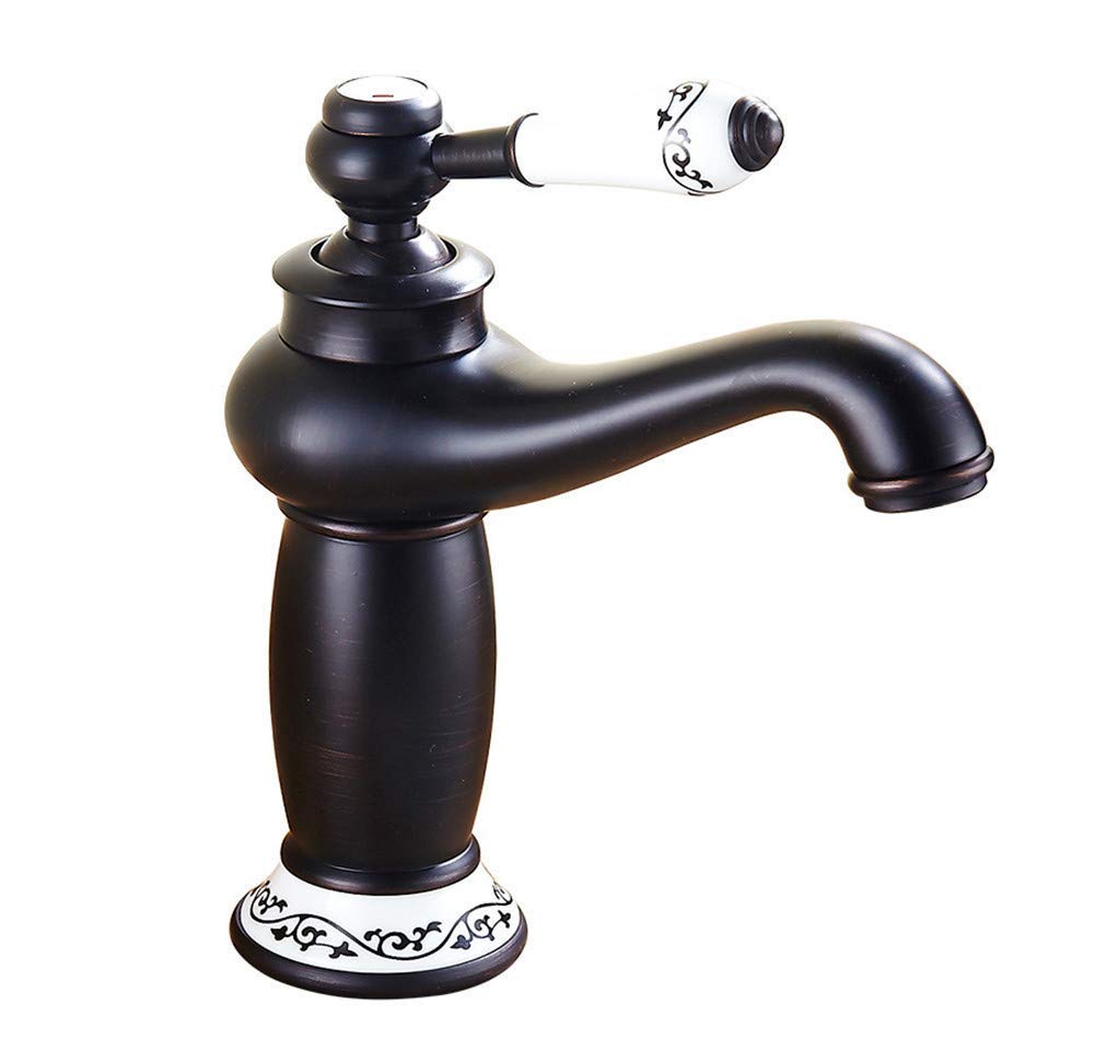 Rubinetto in Porcellana Blu E Bianca Antico Miscelatore Acqua Calda E Fredda Doppio Rubinetto Aperto del Bacino Rubinetto del Lavandino del Bagno Rubinetto della Cucina Maniglia Singola in Ceramica