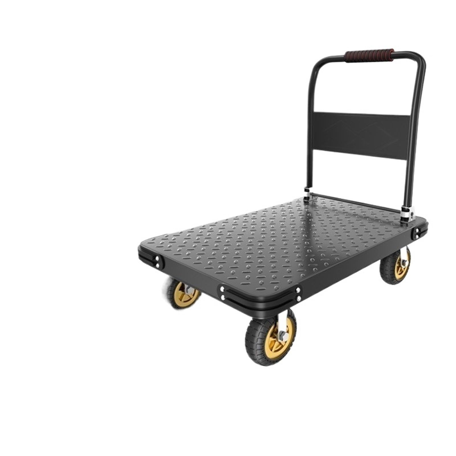 Platform Truck Cart, Household Folding Steel Platform Trolley With Silent Wheels(90-60-6e)