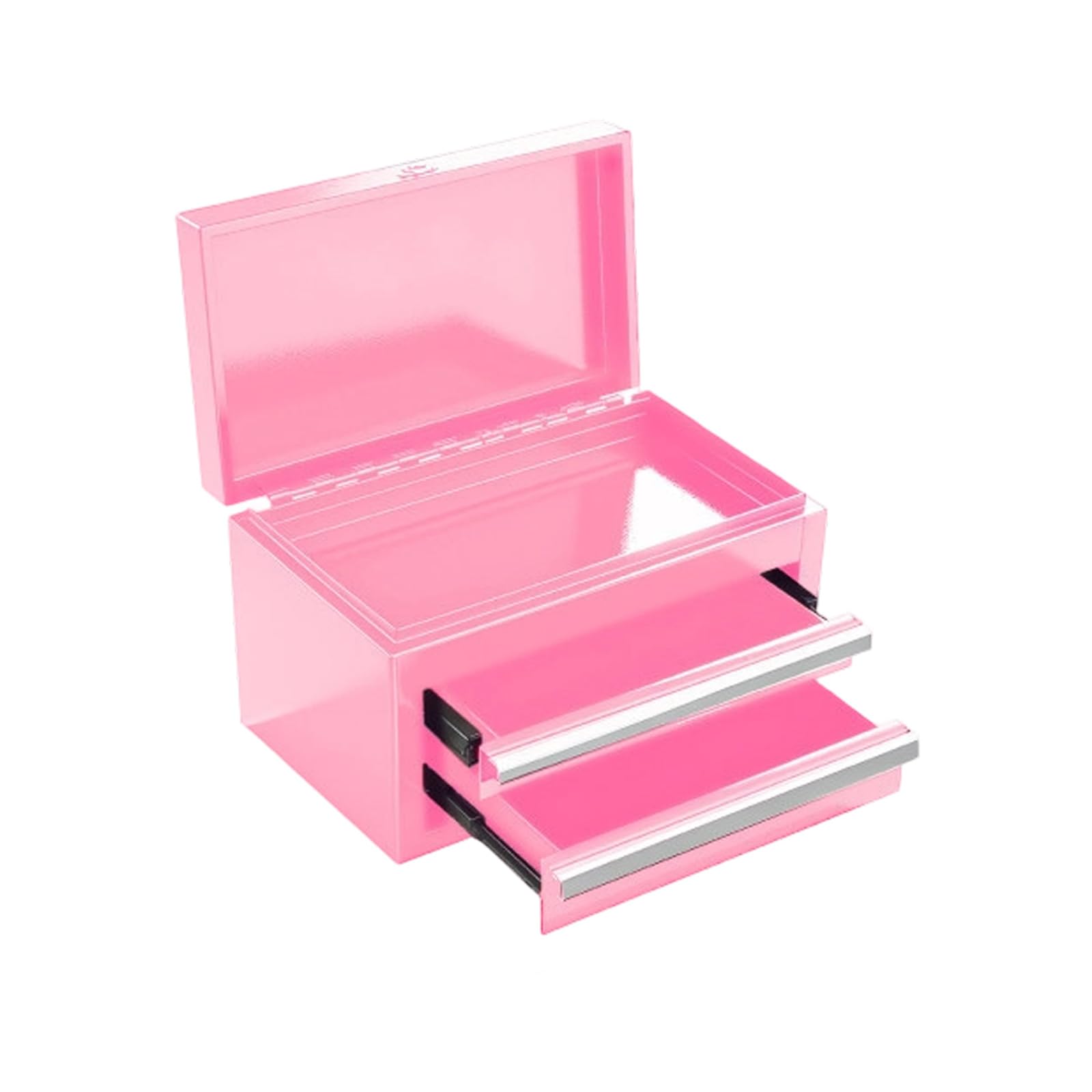 Msioytog B Layer Metal Tool Ox Organizers Case Container Chest With Sliding Drawers For Organized Tool Storage Waterproof Metal Container