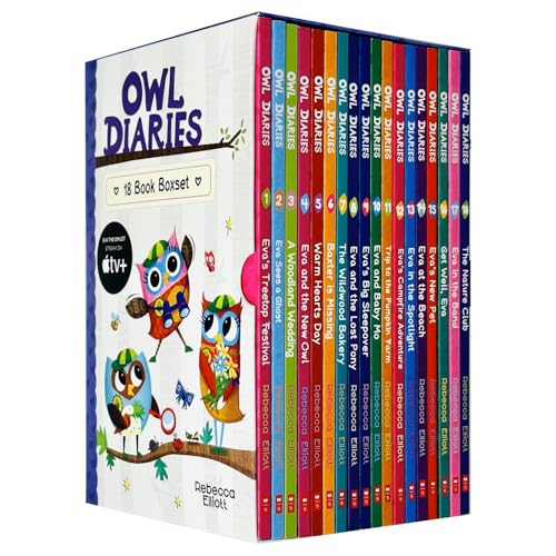 Owl Diaries Collection 1-18 Books Box Set By Rebecca Elliott (Eva's Treetop Festival, Eva Sees a Ghost, A Woodland Wedding, Eva and the New Owl, Warm Hearts Day, Baxter Is Missing & More)