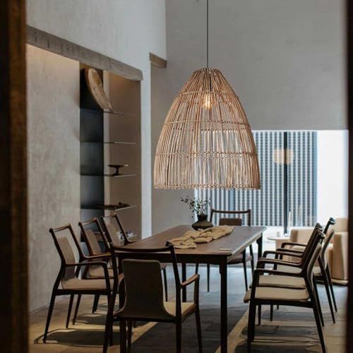 Candelabros de bambú para comedor que eliminan sombras duras en el salón 6