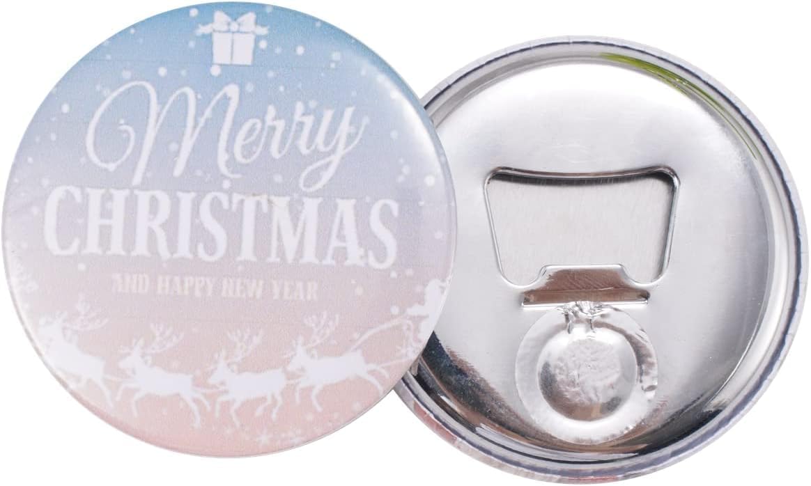 Bottle Openers Accessories 50 Sets 58mm Badge Maker Machine Including Metal Trays, Metal Backs and PVC Film DOYFAY