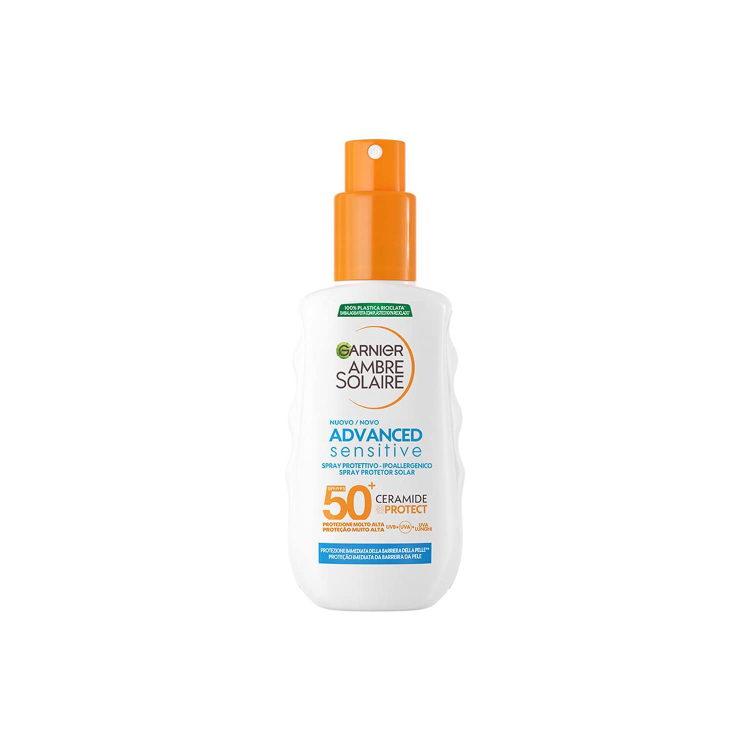 Garnier Ambre Solaire Advanced Sensitive Dorośli Ceramid Protect Spray ochronny SPF50+, 150 ml