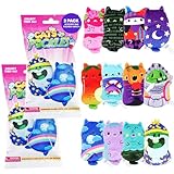 Cats vs Pickles 2pk Mystery Bags Fuchsia Wave Bean Filled Plushies - Stocking Stuffers - Blind Bags for Girls and for Boys - Sensory Friendly Surprise Bean Collectibles for Kids & Adults - 2-Pack