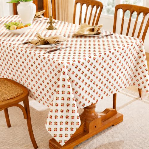 Image of Amazon Brand - Umi Super Soft Brushed Microfiber Cotton Dining Table Cloth, Printed Rectangular 6 Seater Table Cover 60X90(Inches)