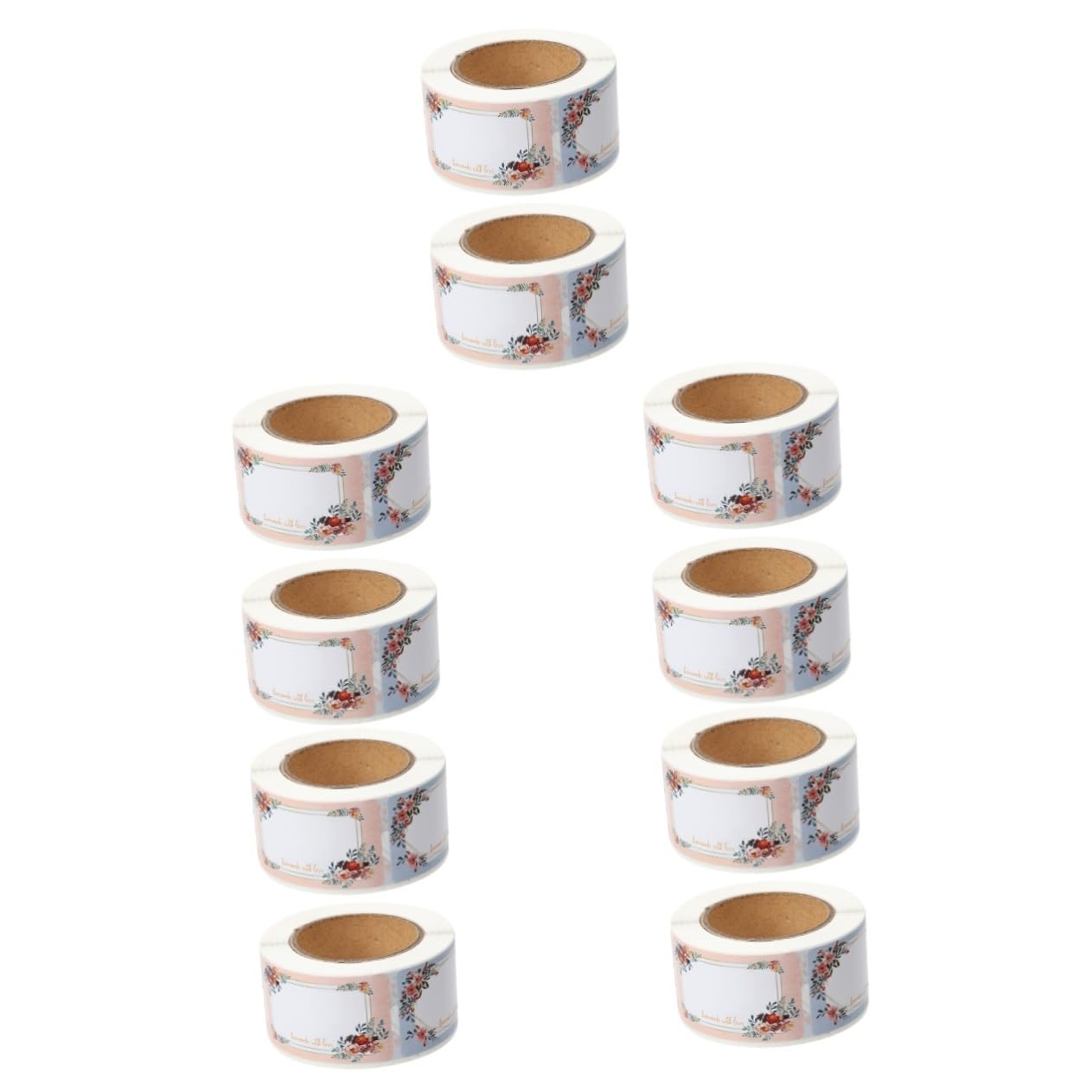Lot De 5 Étiquettes Nominatives 100 Autocollants Adhésifs Étiquettes Vierges Pour Le Tri À Domicile Et Bureau 2 Rouleaux X 5